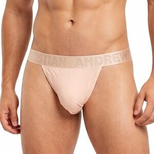 Andrew Christian Large (33-35) Almost Naked Bamboo Jockstrap Peach New